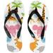 GZHJMY Flip Flops Cute Tropical Animal World Giraffe Elephant Turtle Slippers Sandals for Women Men Boy Girl Kid Beach Summer Yoga Mat Slipper Shoes