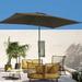 ACEGOSES 6x9ft Outdoor Patio Deck Market Umbrella Outside Table Umbrellas with Non-Fading Polyester canopy Taupe