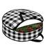 JWDX Home Textile Storage Clearance Reath Storage Bag 24 Inch Garland Holiday Container with Plaid Christmas Wreath Storage Box with Heavy Duty Handle and Clear Window for Xmas Black