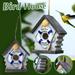 DYTTDG New Spring Savings Bird Houses For Outside Hanging Outdoor Sea Style Cabin Resin Birdhouses Bird Garden Welcome Sign Decor Nesting Box For Hummingbirds Up to 35% off