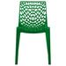 Gruvyer Indoor Outdoor Dining Chairs from Italy Stackable Strong - Brilliant Green (2 Chairs)
