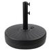 50LBS Round Umbrella Base Water Filled with Steel Umbrella Holder Heavy Duty Fillable Umbrella Base Stand for Outdoor Patio Lawn Garden (Black)