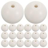 20pcs Flag Pole for Outside House flagpole Perforated Bead Flag Pole Beads flagpole Bead Beads for Flag Retainer Ring Pole Accessories flagpole Retainer Beads Outdoor Plastic White