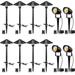 JIAH Landscape Lights Low Voltage 12V Landscape Lighting Kit Aluminum Low Voltage Landscape with Stake for 12 Pack with Connectors