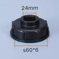 LLDI 1 inch Ibc Container Cap 1/2 3/4 Female Thread Adapter Lid S60X6 Water Tank S60x6 3/4inch