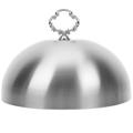Stainless Steel Food Cover Griddle Accessories Stainless Steel Food Dome Serving Food Dish Cover Lid Steaming Food Round Cover Food Cover (7.87 inch Silver) Domed Cover Dish