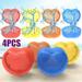 Silicone Water Balloon Reusable Silicone Heart- Shaped Water Balls Reusable Water Balloon self- Sealing Water Bomb Water Ball Heart 4PCS