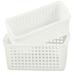 2 Pcs Doll House Storage Basket Toys Miniature Bathroom Baskets Dollhouse Plastic Accessories Office Decore Homedecor White