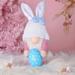 Herrnalise Easter Bunny Gnome with Easter Egg - Handmade Gnome Faceless Plush Doll Gift for Girl Room Decor and Indoor Spring Decor