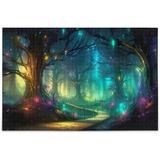 Dreamtimes 1000 Pieces Mysterious Forest Jigsaw Puzzle for Adults Teens Kids Fun Family Game for Holiday Toy Gift Home Decor