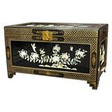 Oriental Furniture Birds and Flowers Trunk