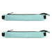 Pencil Case (2 Pack) PU Leather Pen Pencil Pouch Holder Stationery Zipper Bag with Elastic Strap for Pens Pencils EraserBlue