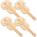 4 Pcs Bamboo Musical Instrument Pendant Unique Bookmarks Kids Ornaments Hollow Out Personalized Child
