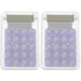 Mini Calculator Office Calculators 8 Digital Display Handheld Purple Plastic Silica Gel Student 2 PCS