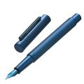 Dark Blue Forest Fountain Pen Fine Nib Classic Design with Converter and Metal Pen Case Set by Asvine