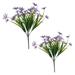 Pjtewawe 2 Packs Artificial Green Porch Garden Flowers Outdoor Bundles Shrubs 2 Flowers Artificial flowers Artificial flowers Purple