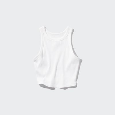 Uniqlo - Cotton Soft Ribbed Cropped Fit Vest Top - White - XXL