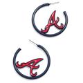 BaubleBar Atlanta Braves Enamel Hoop Earrings