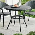 Avery Outdoor Bistro Table - Green/White - Grandin Road