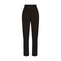 High-waisted pinstripe wool pants