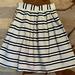 Anthropologie Skirts | Anthropologie | Comme Toi Classic Multi Stripe Cotton A-Line Skirt W Box Pleats | Color: Blue/Silver | Size: M