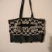 Coach Bags | Coach F13803 Black Signature Stripe Jacquard Multi-Function Diaper Bag Tote | Color: Black/Gray | Size: Os