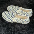 Vans Shoes | Blue And White Checkered Vans | Color: Blue/White | Size: 8.5