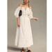 Anthropologie Dresses | Anthropologie Off The Shoulder Peasant Dress | Color: White | Size: Xs