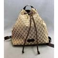 Gucci Bags | Gucci Gg Canvas Drawstring Backpack | Color: Brown/Tan | Size: Os