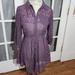 Free People Dresses | Free People Womens Purple Lace Tunic Dress 10 | Color: Purple | Size: 10