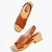 Madewell Shoes | Madewell The Farrah Slingback Clog In Vachetta Leather | Color: Brown | Size: 5.5