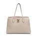 Louis Vuitton Bags | Louis Vuitton Lock Me Shopper Calf Leather Tote Bag M57346 Greige Lv | Color: Gray | Size: Os