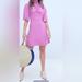 Free People Dresses | Free People Be My Baby Ruched Front Elbow Sleeve Dress Pink 8 | Color: Pink | Size: 8