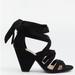 Torrid Shoes | Black Faux Suede Ankle Strap Cone Heel Wide Width! | Color: Black | Size: 10