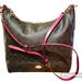 Coach Bags | Coach Celeste Signature Coated Shoulder Bag With Sling | Color: Brown/Pink | Size: 14" (L) X 12.5" (H) X 5" (W)