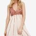 Free People Dresses | Free People Girl Glitter Mini Slip Embellished Pink Dress S | Color: Cream | Size: S