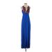 T-Bags Los Angeles Casual Dress - Maxi: Blue Dresses - Women's Size X-Small