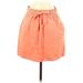 J.Crew Casual Mini Skirt Mini: Orange Solid Bottoms - Women's Size 0