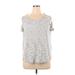 Ann Taylor LOFT Sleeveless T-Shirt: Gray Tops - Women's Size 16