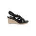 Cole Haan Wedges: Black Print Shoes - Women's Size 10 - Open Toe