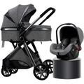 Baby Stroller Lightweight Newborn Baby Carriage High Landscape Anti-Shock Newborn Baby Stroller with Stroller Organizer, Pushchair & Accessories (Color : F) (B)