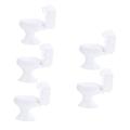 ibasenice 4 Sets Simulated Toilet Bath Toys for Kids Mini Toilet Toys Bathroom Accessories Kids Bath Toy Children Toilet Miniature Kids Decor Plastic Suite Baby White Clamshell