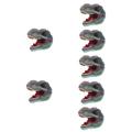 VICASKY 7 Pcs Dinosaur Puppet Gloves Dinosaur Figuruines Toy Role Play Toy Mini Dolls Animal Head Hand Puppet Dino Finger Puppets Mini Plush Finger Toy Boy Figure Parent-child Soft Rubber