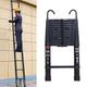 16.4FT Aluminium Telescopic Ladder with 2 Hooks, Non-Slip Sliding Ladder, Extension Ladder, Multifunctional Ladder, Loft Ladder, 150 kg Load Capacity, Black, EN131
