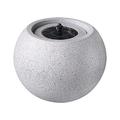 allpondsolutions Round Stone Solar Water Feature/Fountain for the Garden - Light Grey | Contemporary Modern Outdoor Solar Water Fountain, Self Contained - 44 x 44 x 34.5cm