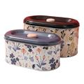 Bafnsiji 2pc Canister Set, Kitchen Storage Tin, Cookie Tin Snack Jars, Cake Tins, Storage Containers with Lid, Stackable Storage Container, for Storing Cakes, Bakes & Treats,E