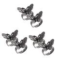 VALICLUD 6 Pcs Ring Goth Jewellery Animal Turtle Bracelet Goth Jewelry Turtle Jewelry Valentines Day Gifts Trendy Jewelry Fashion Jewelry for Women Ladies Alloy Punk Silver Jewelry