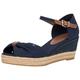 Tommy Hilfiger Women's Basic Open Toe MID Wedge FW0FW04785 Espadrille, Blue (Space Blue), 5 UK