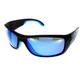 Julbo - Unisex Run 2 J5669414 Polarised Sunglasses Black Matte Blue, Glass Index 3 Blue Flashed, Multicoloured, L, multicoloured, Large