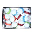 Alomejor 12pcs 3 Layer PU Golf Balls, 360 Degree Orbital Sight Line Golf Ball for Golf Competition Training